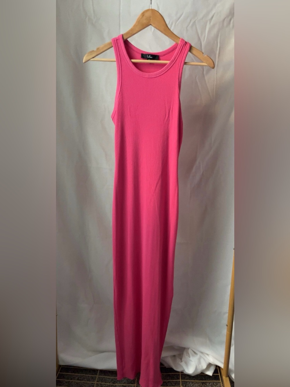 Lulu's Hot Pink Sleeveless Maxi Dress